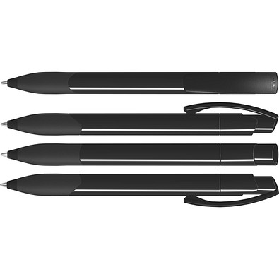 uma® OMEGA grip Druckkugelschreiber, schwarz