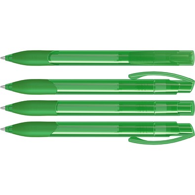 uma® OMEGA grip transparent Druckkugelschreiber, grün