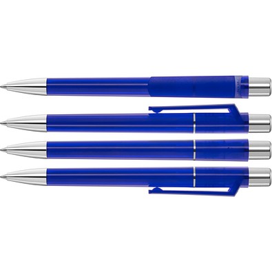 uma® PEPP transparent SI Druckkugelschreiber, dunkelblau