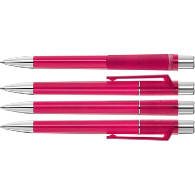 uma® PEPP transparent SI Druckkugelschreiber, magenta