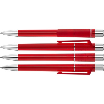 uma® PEPP transparent SI Druckkugelschreiber, rot