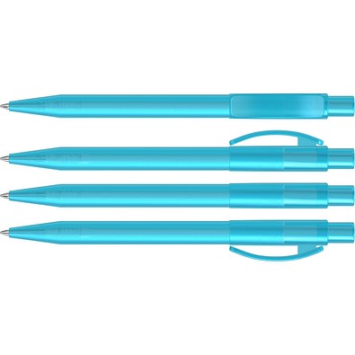 uma® PIXEL frozen Druckkugelschreiber, cyan