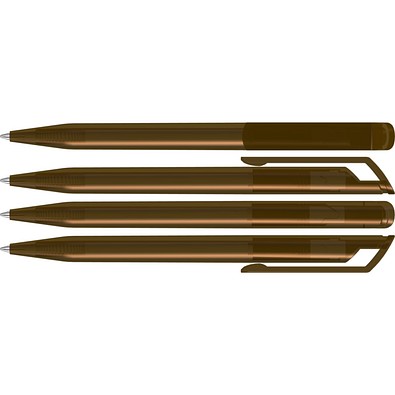 uma® POP transparent Drehkugelschreiber, braun