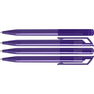 uma® POP transparent Drehkugelschreiber, dunkelviolett