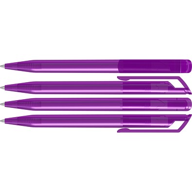uma® POP transparent Drehkugelschreiber, mittelviolett