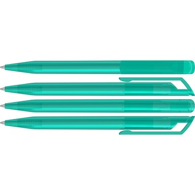 uma® POP transparent Drehkugelschreiber, petrol