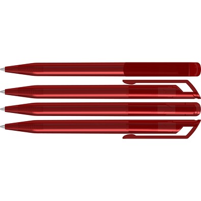 uma® POP transparent Drehkugelschreiber, rot