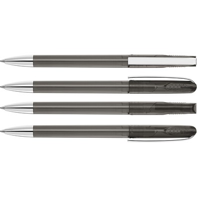 uma® PUR transparent SI Drehkugelschreiber, anthrazit