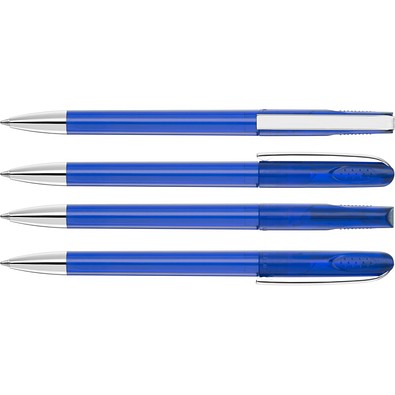 uma® PUR transparent SI Drehkugelschreiber, dunkelblau
