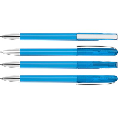 uma® PUR transparent SI Drehkugelschreiber, hellblau