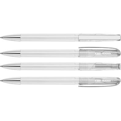 uma® PUR transparent SI Drehkugelschreiber, klar