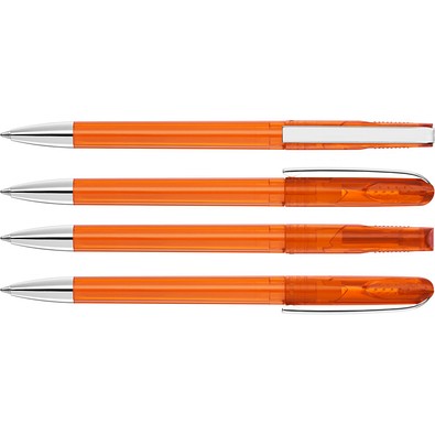 uma® PUR transparent SI Drehkugelschreiber, orange