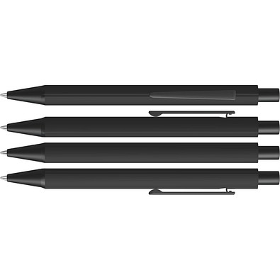 uma® PYRA M GUM Druckkugelschreiber, schwarz