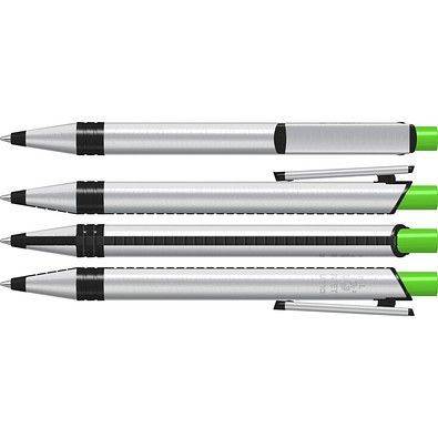 uma® RECYCLED PET PEN ALUMA Druckkugelschreiber, mittelgrün