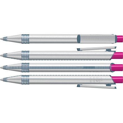 uma® RECYCLED PET PEN ALUMA transparent Druckkugelschreiber, magenta