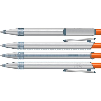 uma® RECYCLED PET PEN ALUMA transparent Druckkugelschreiber, orange