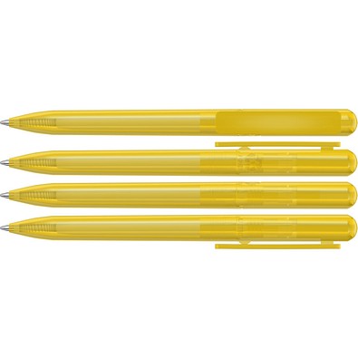 uma® RECYCLED PET PEN CHANGE transparent Drehkugelschreiber, gelb