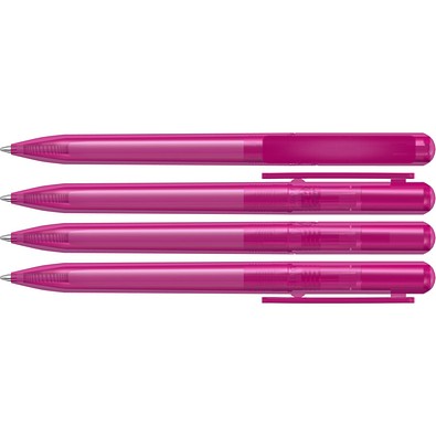 uma® RECYCLED PET PEN CHANGE transparent Drehkugelschreiber, magenta