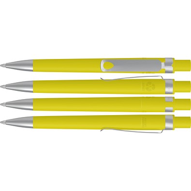 uma® RECYCLED PET PEN CORE F SI Druckkugelschreiber, gelb