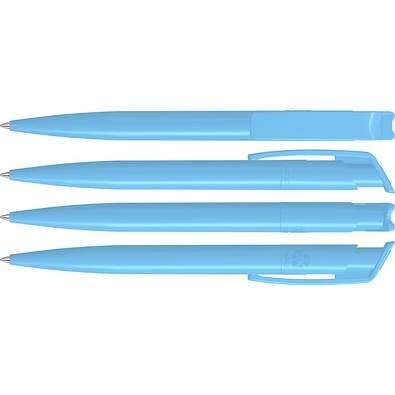 uma® RECYCLED PET PEN Druckkugelschreiber, hellblau