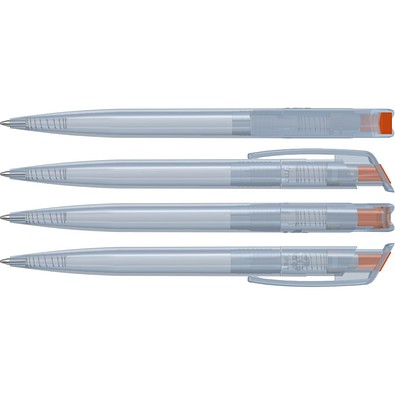 uma® RECYCLED PET PEN transparent SG Druckkugelschreiber, orange