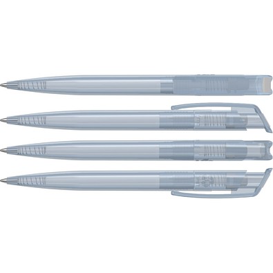 uma® RECYCLED PET PEN transparent SG Druckkugelschreiber, weiss