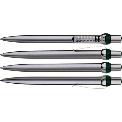 uma® RONDO chrom L Druckkugelschreiber, grün