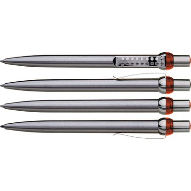 uma® RONDO chrom L Druckkugelschreiber, orange