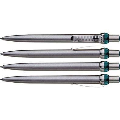uma® RONDO chrom L Druckkugelschreiber, petrol