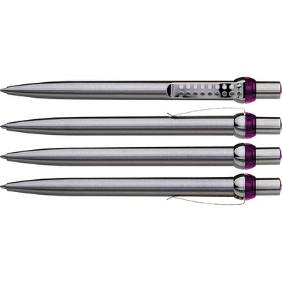 uma® RONDO chrom L Druckkugelschreiber, violett