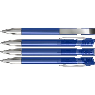 uma® SKY transparent M SI Druckkugelschreiber, dunkelblau