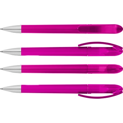 uma® SPOT transparent SI Druckkugelschreiber, magenta