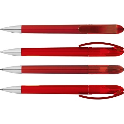 uma® SPOT transparent SI Druckkugelschreiber, rot
