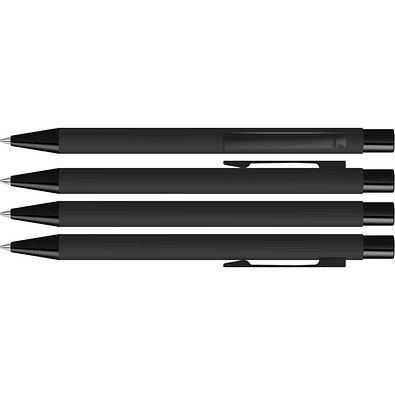 uma® STRAIGHT M GUM Druckkugelschreiber, schwarz