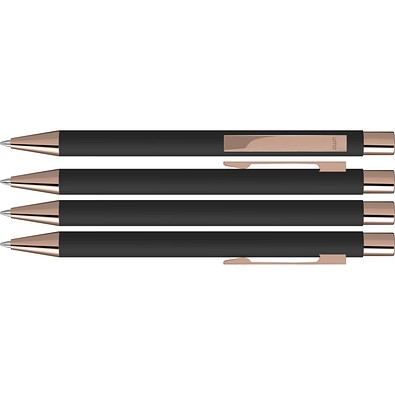 uma® STRAIGHT RO-GO GUM Druckkugelschreiber, schwarz