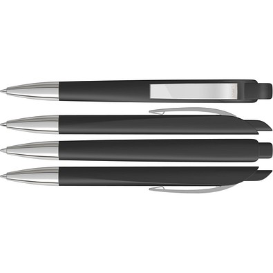 uma® STREAM M SI Druckkugelschreiber, schwarz