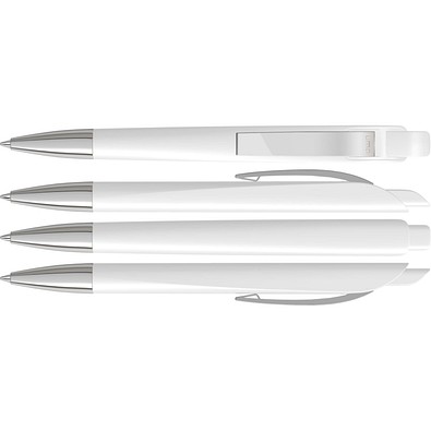 uma® STREAM M SI Druckkugelschreiber, weiss