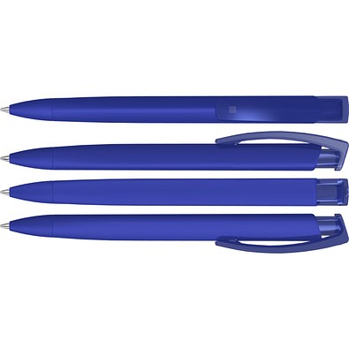 uma® TRINITY K transparent RECY Druckkugelschreiber, dunkelblau