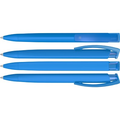 uma® TRINITY K transparent RECY Druckkugelschreiber, hellblau