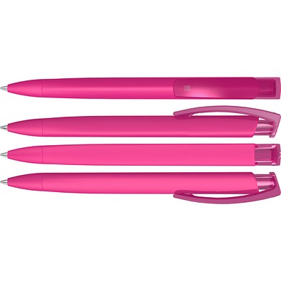 uma® TRINITY K transparent RECY Druckkugelschreiber, magenta