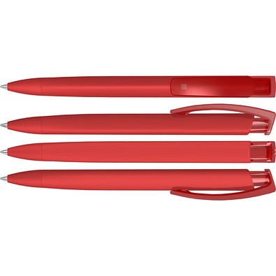 uma® TRINITY K transparent RECY Druckkugelschreiber, rot