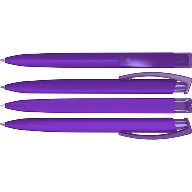 uma® TRINITY K transparent RECY Druckkugelschreiber, violett