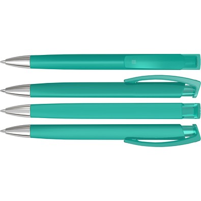 uma® Druckkugelschreiber TrinityGum, mit Metallspitze, blaue Mine, petrol