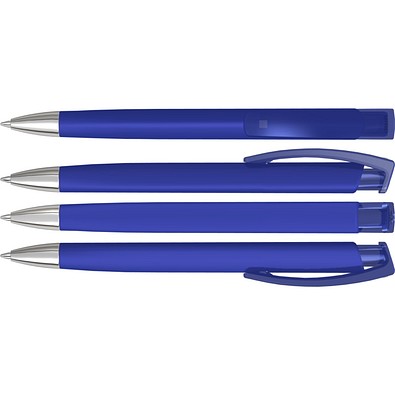 uma® TRINITY K transparent SI RECY Druckkugelschreiber, dunkelblau