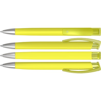 uma® TRINITY K transparent SI RECY Druckkugelschreiber, gelb