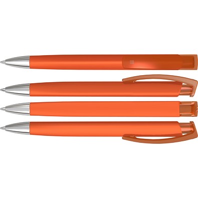 uma® TRINITY K transparent SI RECY Druckkugelschreiber, orange
