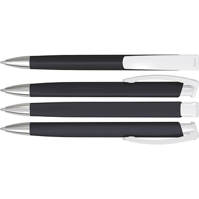 uma® TRINITY KG SI GUM Druckkugelschreiber, schwarz