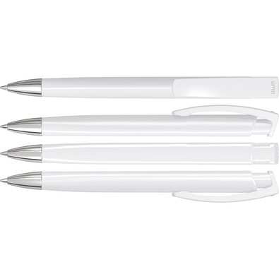uma® TRINITY SI Druckkugelschreiber, weiss