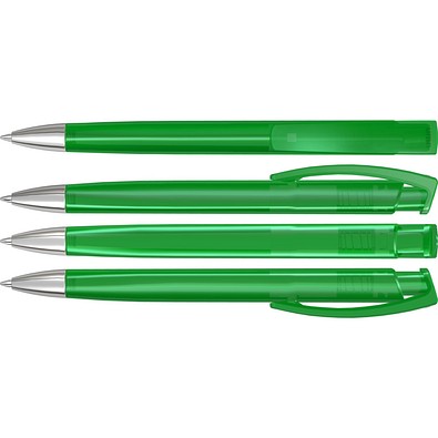 uma® TRINITY transparent SI Druckkugelschreiber, dunkelgrün
