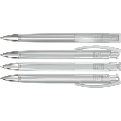 uma® TRINITY transparent SI Druckkugelschreiber, klar